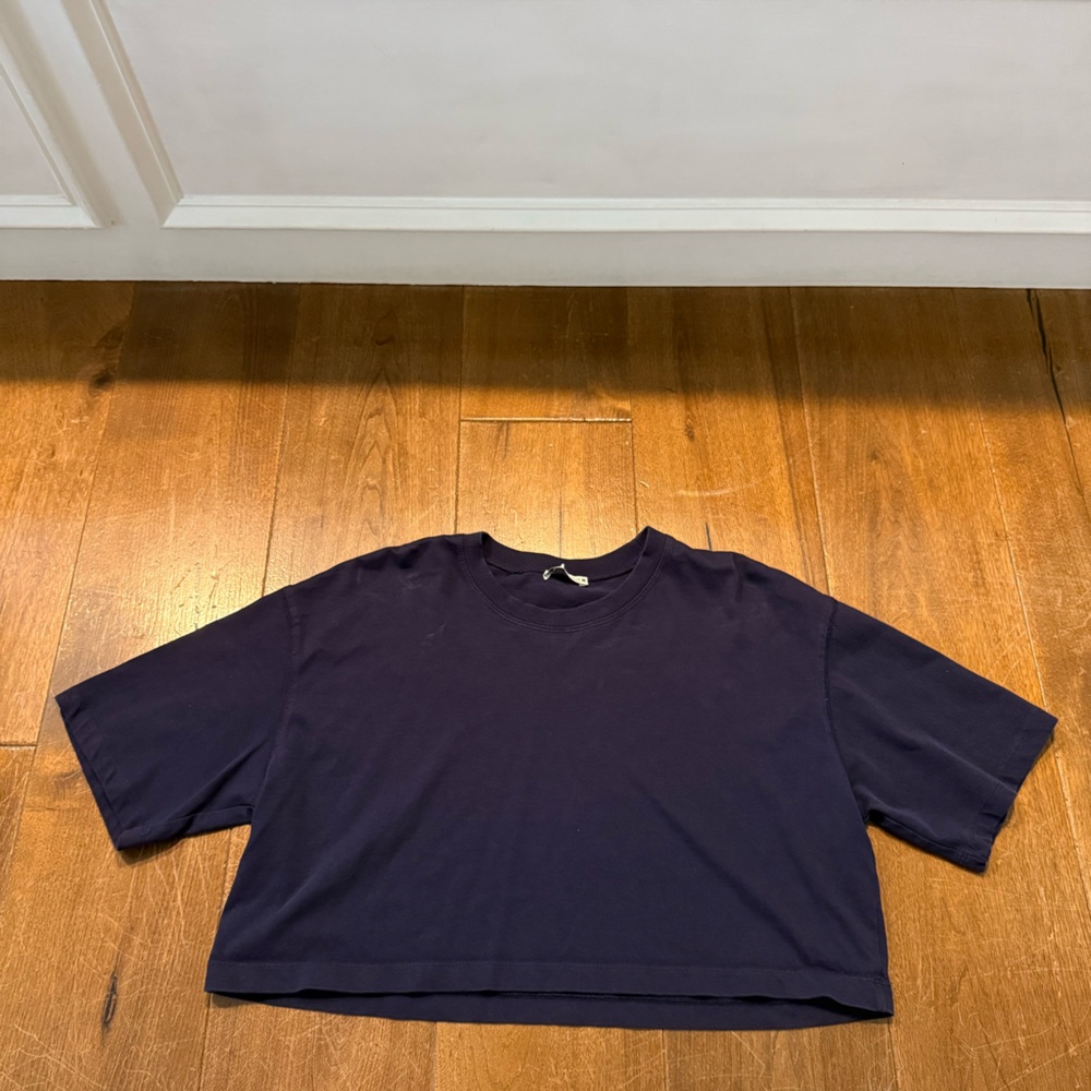 Zara Navy Blue Crop Top